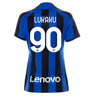 Inter Milan Romelu Lukaku #90 Hjemmedrakt Kvinner 2022-23 Kortermet